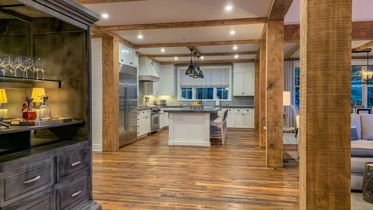 Cabin on the Fairway interior designed by Paul Lauren Designs, Coeur d'Alene Lake, Idaho, view 6