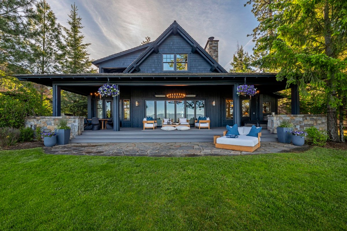 Cabin with a View view designed by Paul Lauren Designs, Coeur d'Alene Lake, Idaho