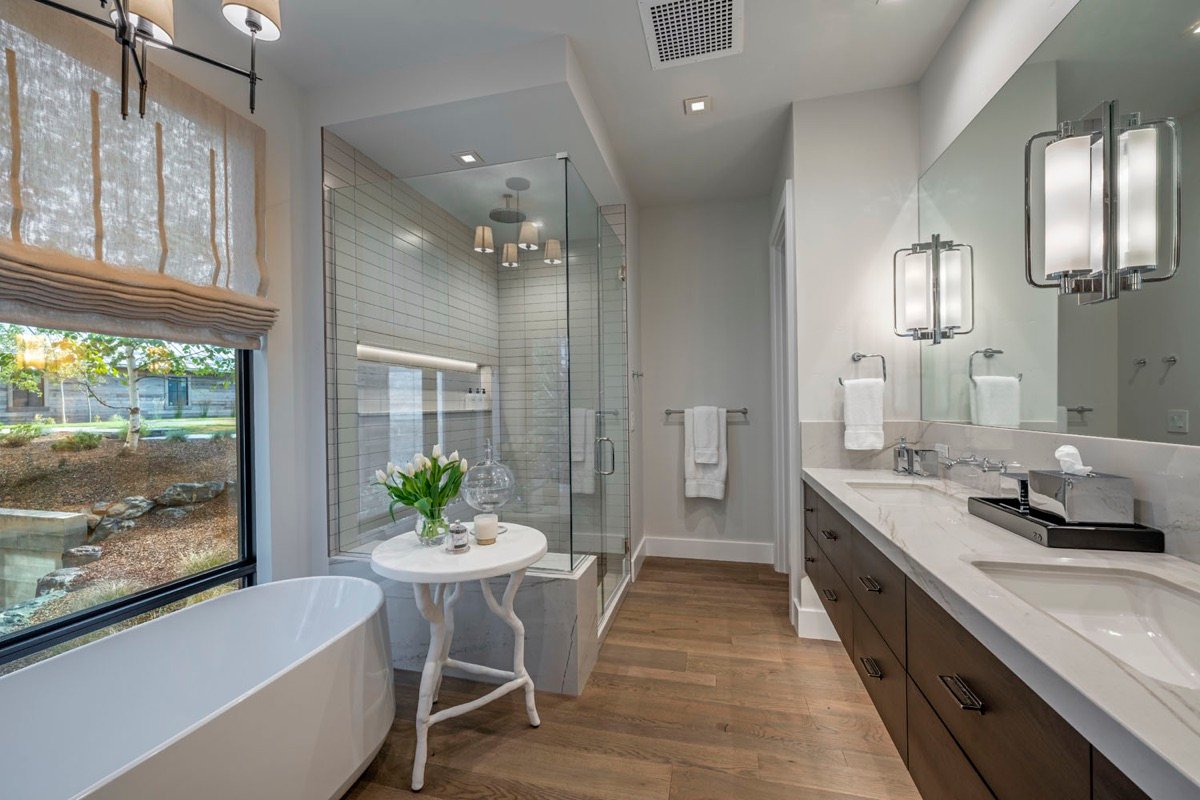 Gozzer Flats interior designed by Paul Lauren Designs, Coeur d'Alene Lake, Idaho, view 10