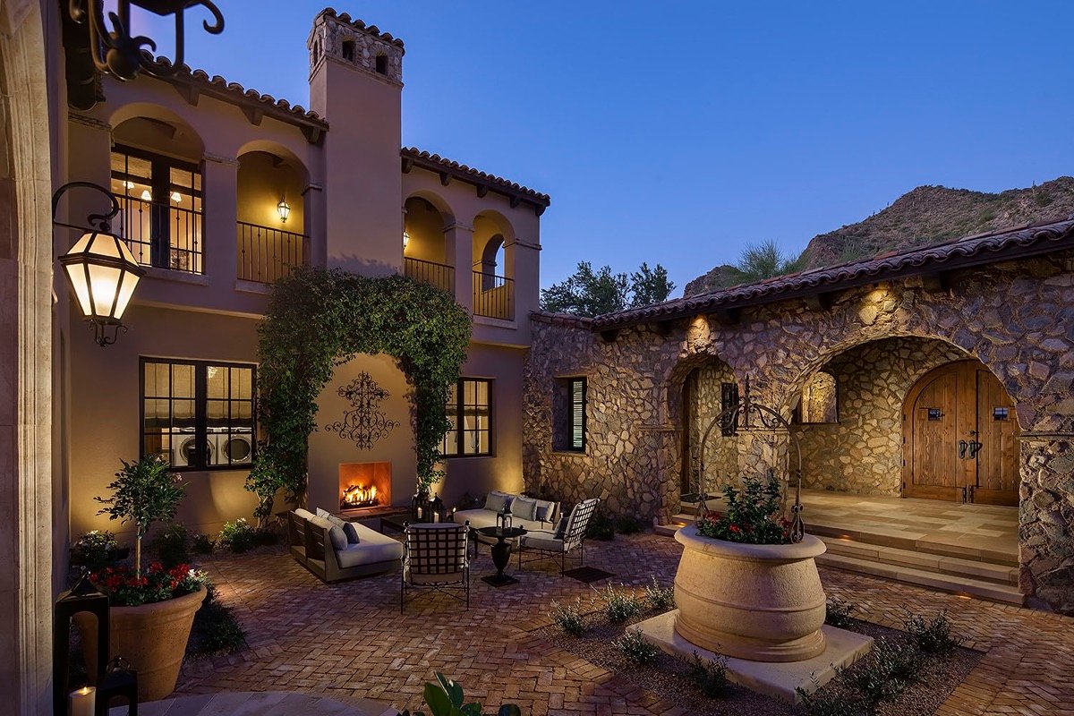 Silverleaf Mediterranean interior designed by Paul Lauren Designs, Scottsdale, Arizona, view 2