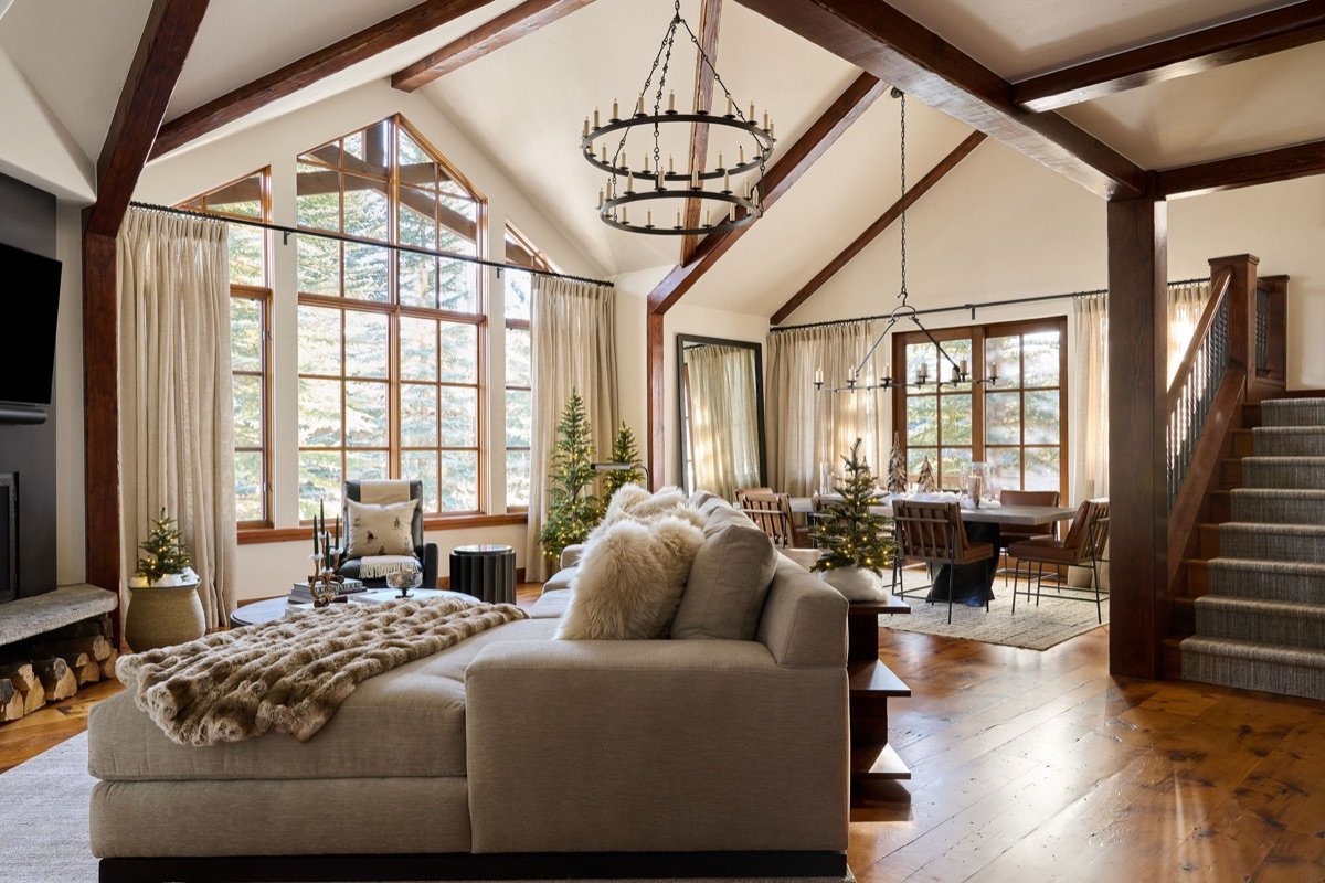 Sun Valley Renovation interior designed by Paul Lauren Designs, Sun Valley, Idaho, view 2